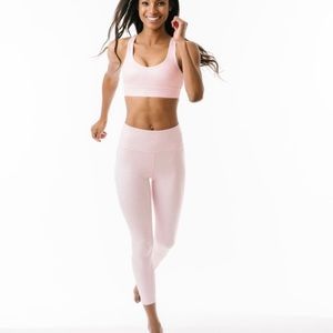 NWOT Zyia Pink Unicorn Shiny Cheetah Print Leggings Size 4